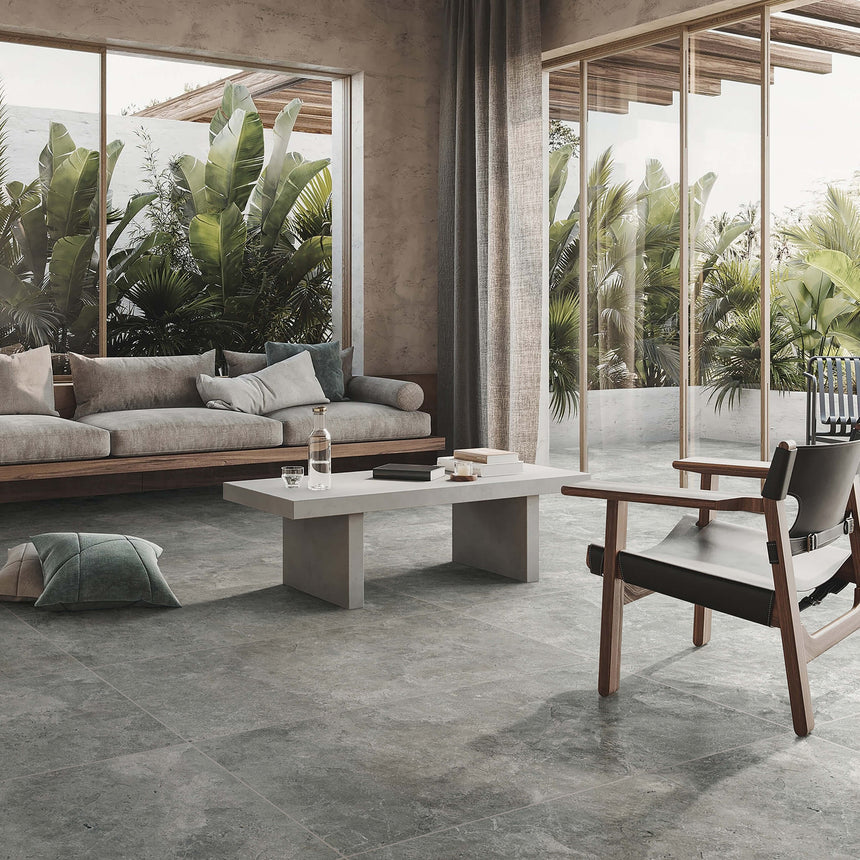 Karst Stone 600x300 Honed Grey Stone Look Tiles Tilemall