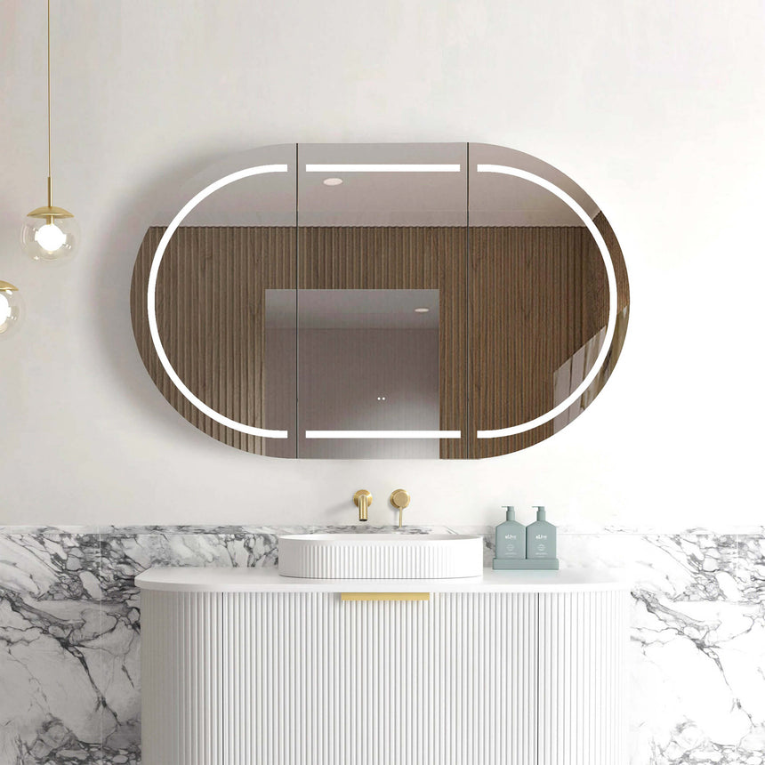 Bondi LED Natural Oak Shaving Cabinet LED Shaving Cabinet Otti Australia 1200mm