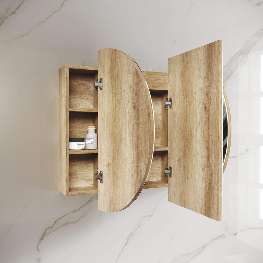 Bondi LED Natural Oak Shaving Cabinet LED Shaving Cabinet Otti Australia