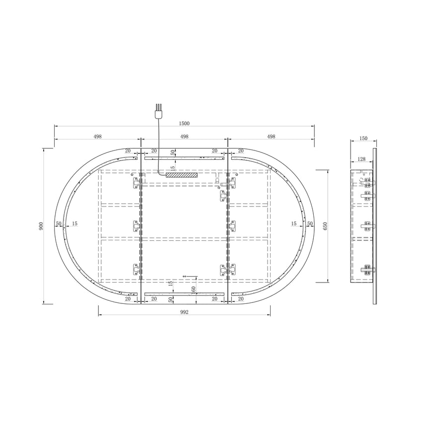 Bondi LED Matte White Shaving Cabinet LED Shaving Cabinet Otti Australia