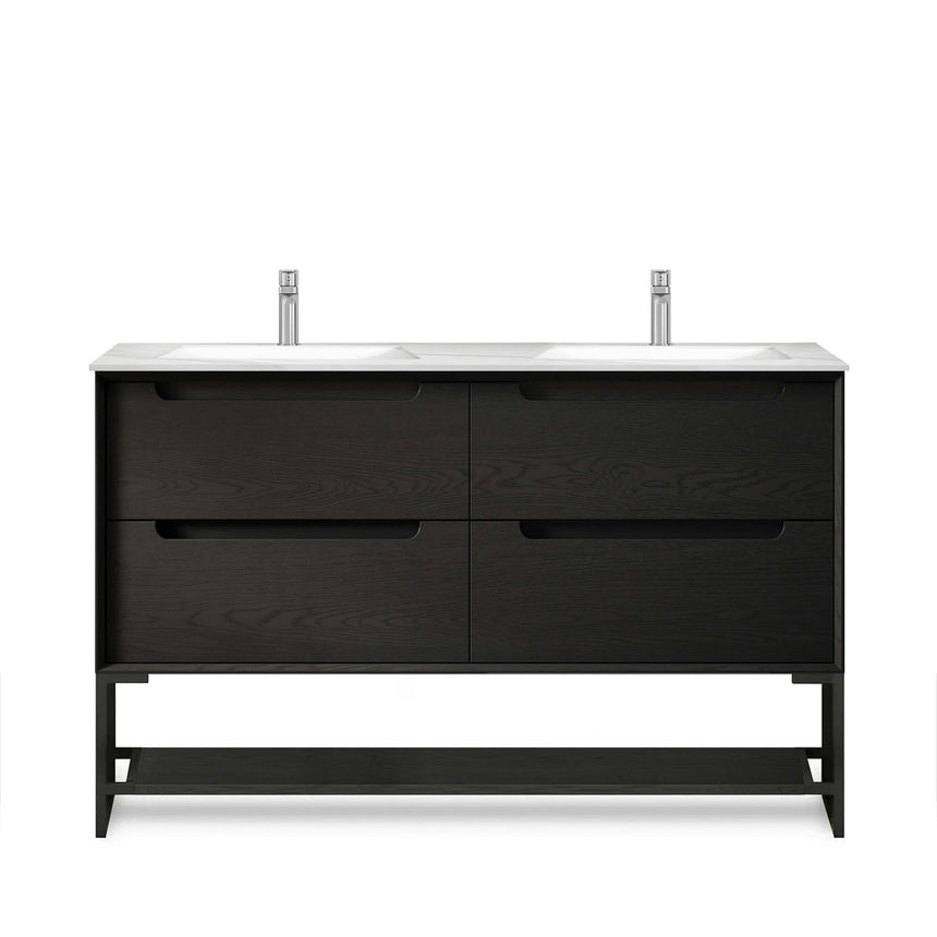 Byron Black Oak Leg Vanity Parts Otti Australia