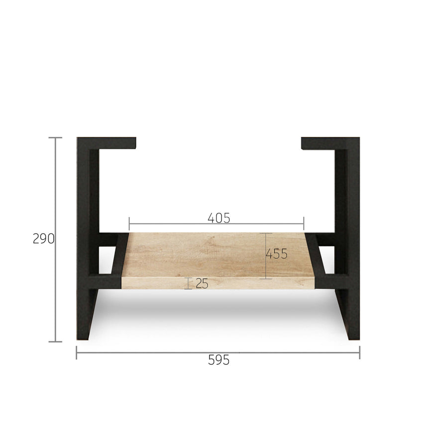 Byron Natural Oak Leg Vanity Parts Otti Australia 600mm