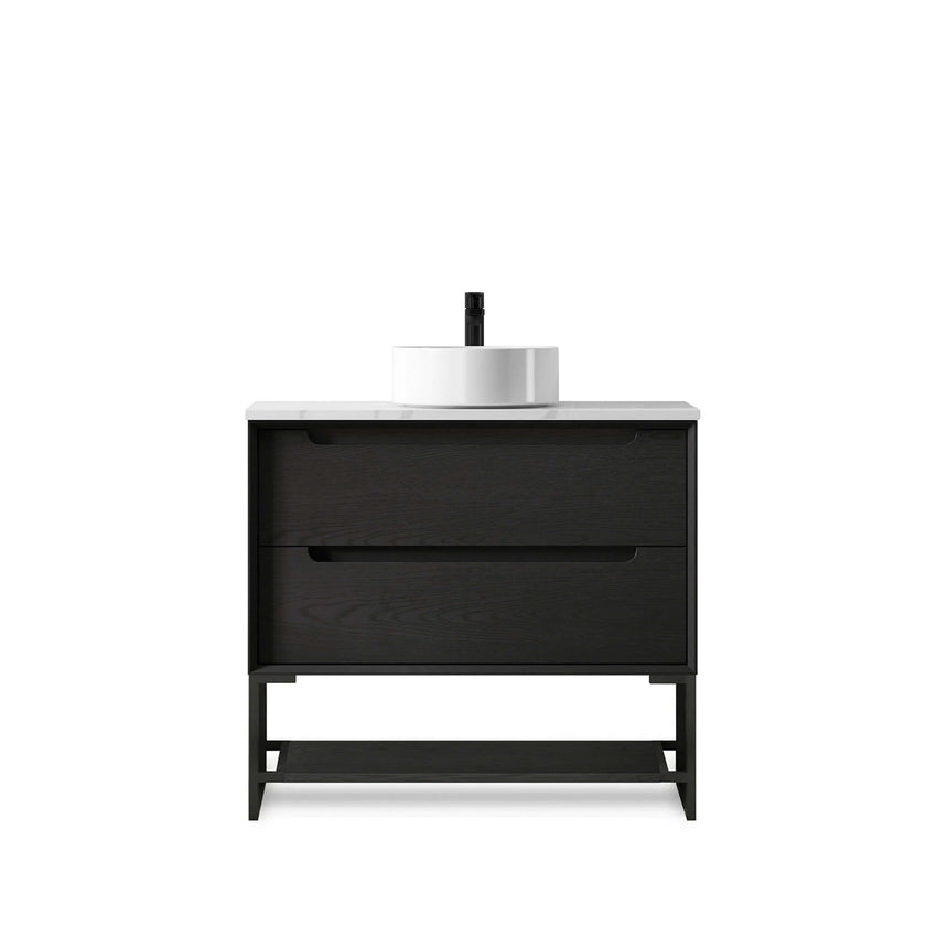 Byron Black Oak Leg Vanity Parts Otti Australia