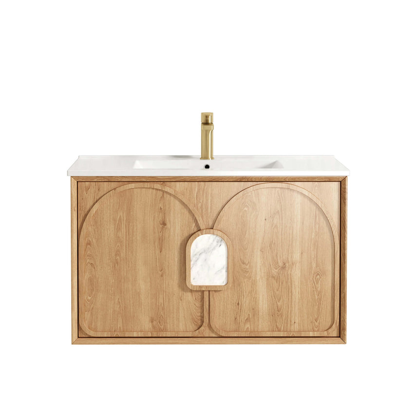 Otti Laguna MK II rectangular white ceramic basin 900mm for Laguna vanity application by Tilemall
