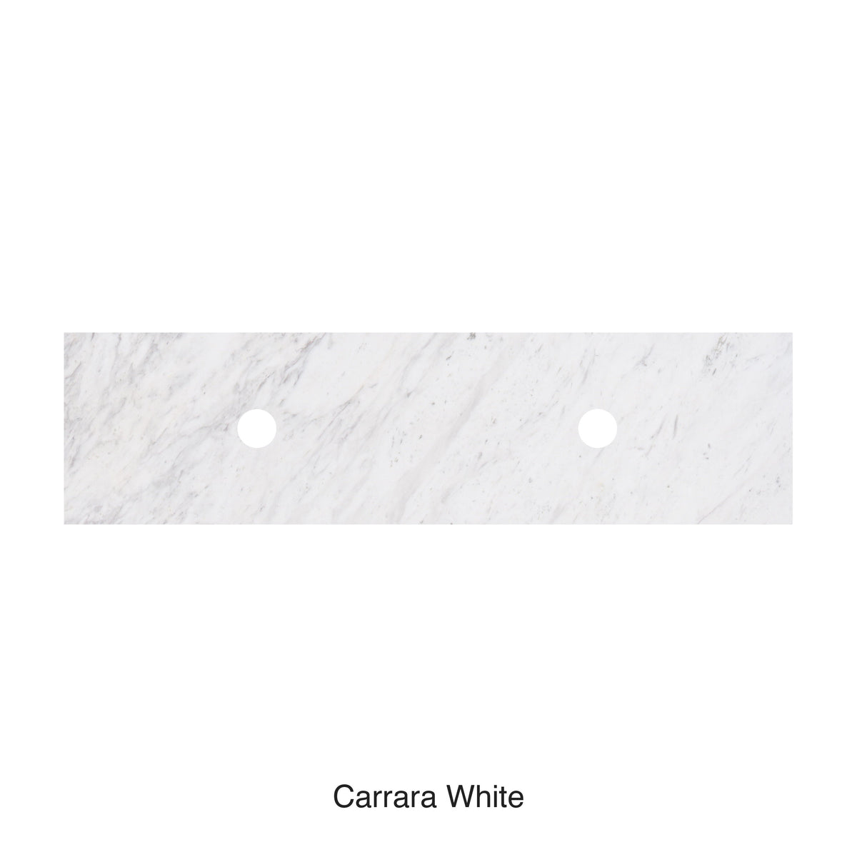 Lukka Carrara White Marble 1505mm semi drill top under counter basin vanity top by Tilemall, white porcelain