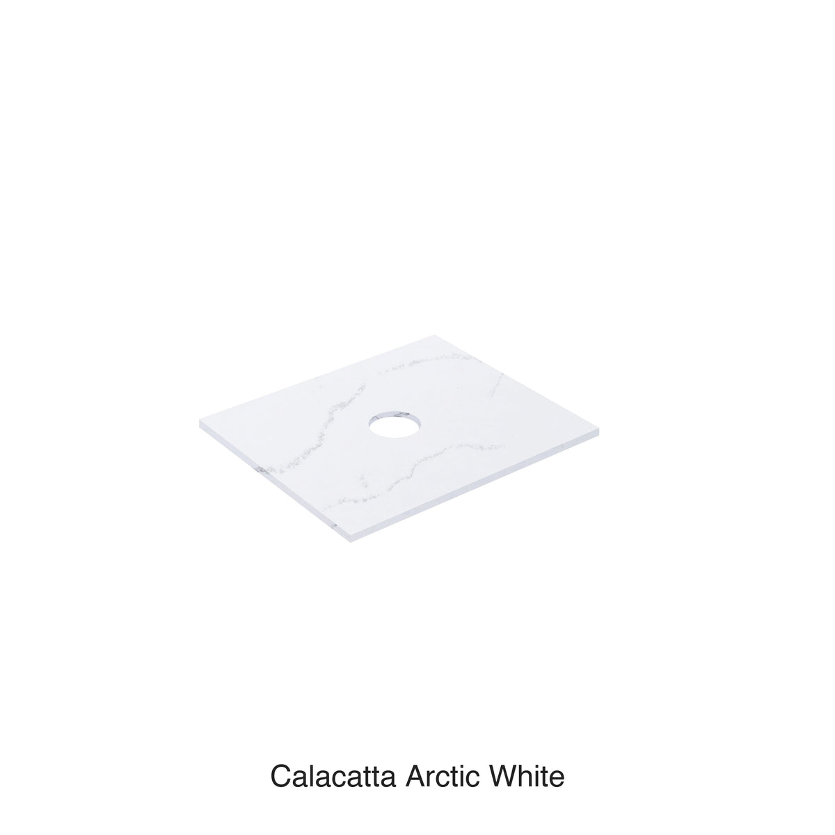 Lukka Calacatta Arctic White Calacatta Arctic White 605x465mm porcelain vanity top by Tilemall, white solid surface