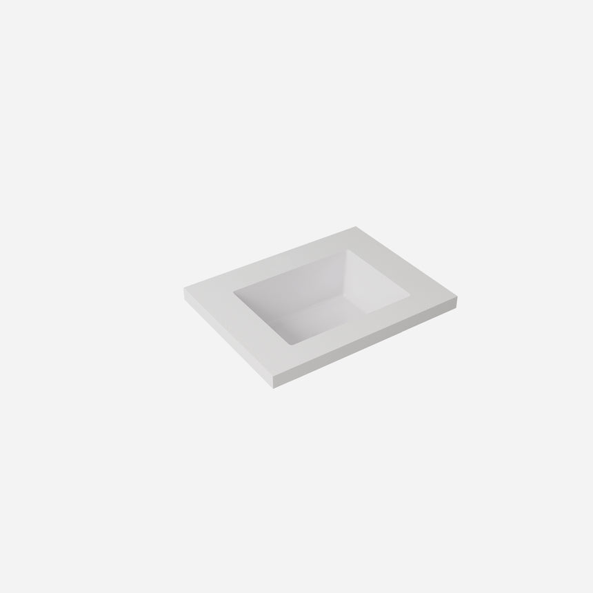 Blanco White Sintered Stone Seamless Joined with Fine Ceramic Basin Stone thickness 40mm Single Bowl No tap hole