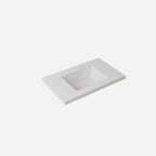 Blanco White Sintered Stone Seamless Joined with Fine Ceramic Basin Stone thickness 40mm Single Bowl No tap hole