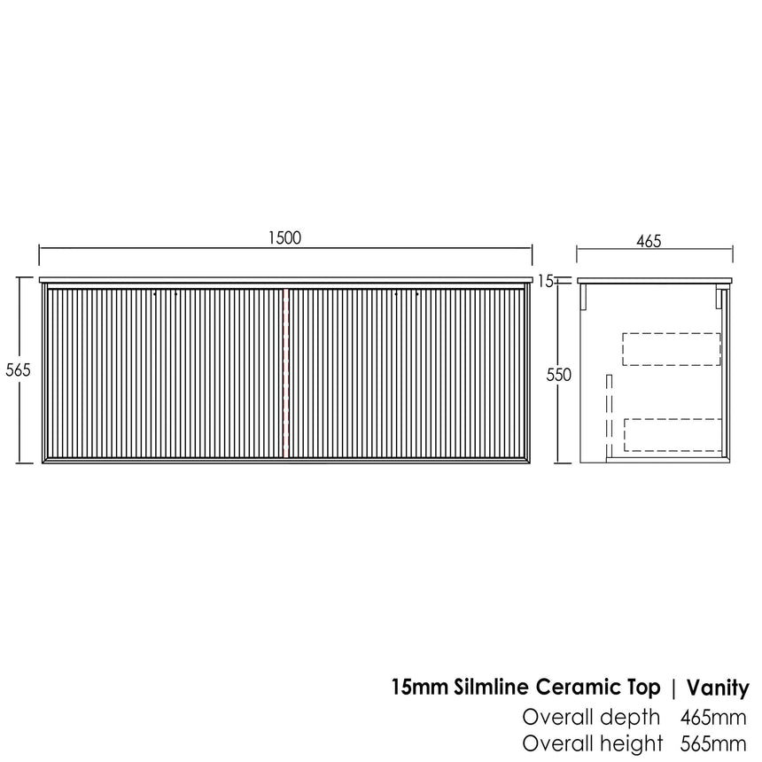 Marlo Ceramic Top Double Basin Vanity Vanity Otti Australia