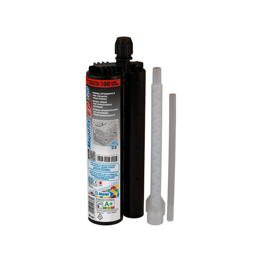Mapei Mapefix Ep 100 585ml chemical anchor cartridge with application nozzles by Tilemall
