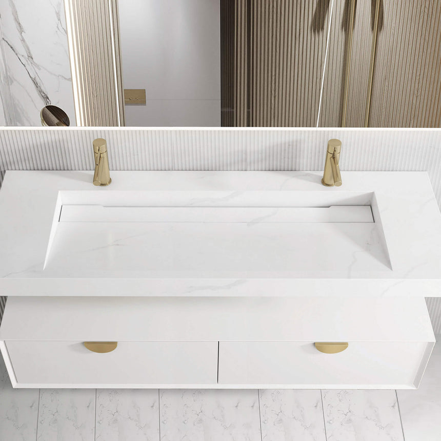 Moonlight Single Basin Vanity with Solid Surface Basin Vanity Otti Australia