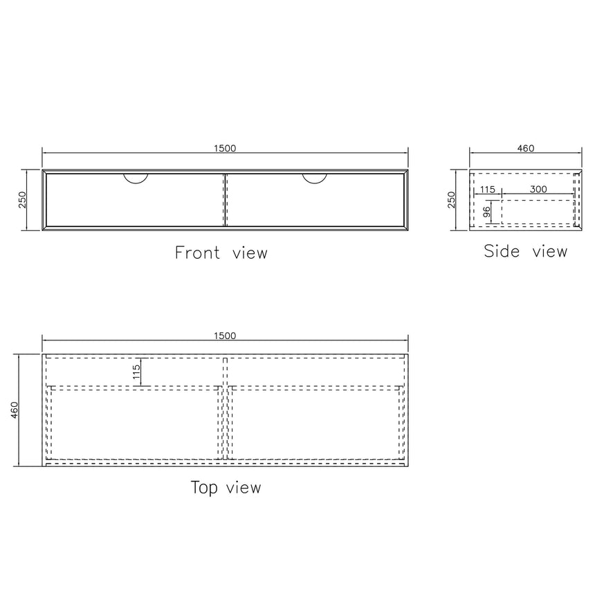 Moonlight Single Basin Vanity with Solid Surface Basin Vanity Otti Australia