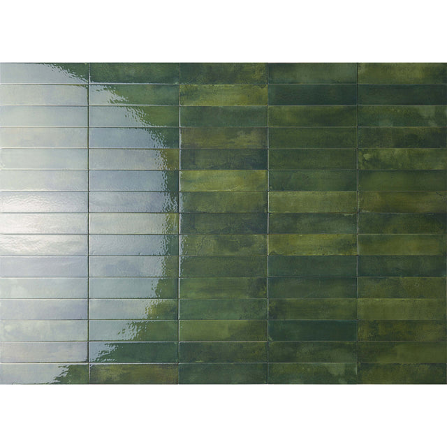 Mojave 60x250 Gloss Green Sample Sample Fina Ceramics