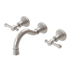 Phoenix Nostalgia Lever Basin / Bath Set 180mm Shepherds Crook Brushed Nickel