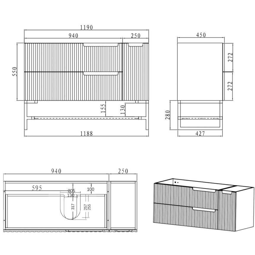 Noosa Single Basin Vanity Vanity Otti Australia