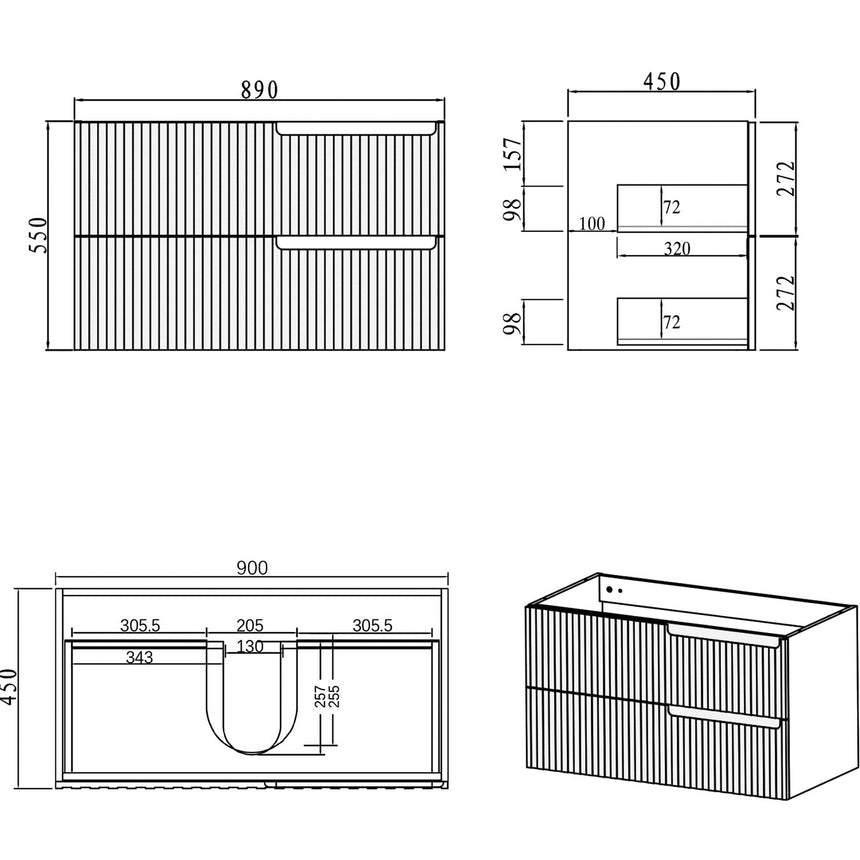 Noosa Single Basin Vanity Vanity Otti Australia