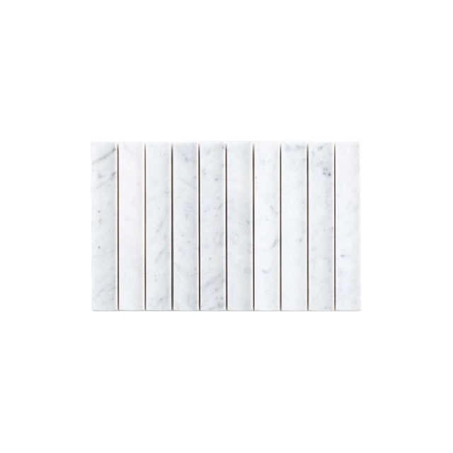 Natural Marble Mosaic Concave 198x318 Carrara Honed Marble Mosaic Tilemall