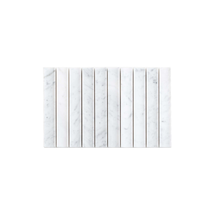Natural Marble Mosaic Concave 198x318 Carrara Honed Marble Mosaic Tilemall