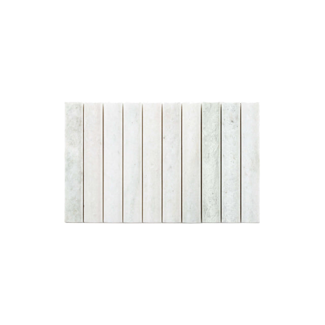 Natural Marble Mosaic Concave 198x318 Ming Green Honed Marble Mosaic Tilemall