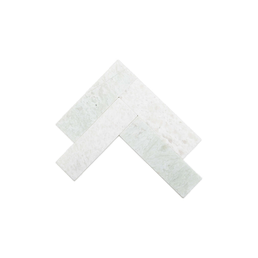 Natural Marble Mosaic Rectangular 60x200 Ming Green Tumbled Marble Mosaic Tilemall