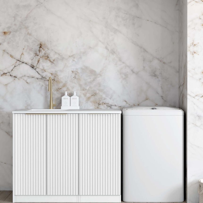 Noosa Base Cabinet Sets Floor Standing Joinery 1060mm Laundry Otti Australia Quartz Aterra