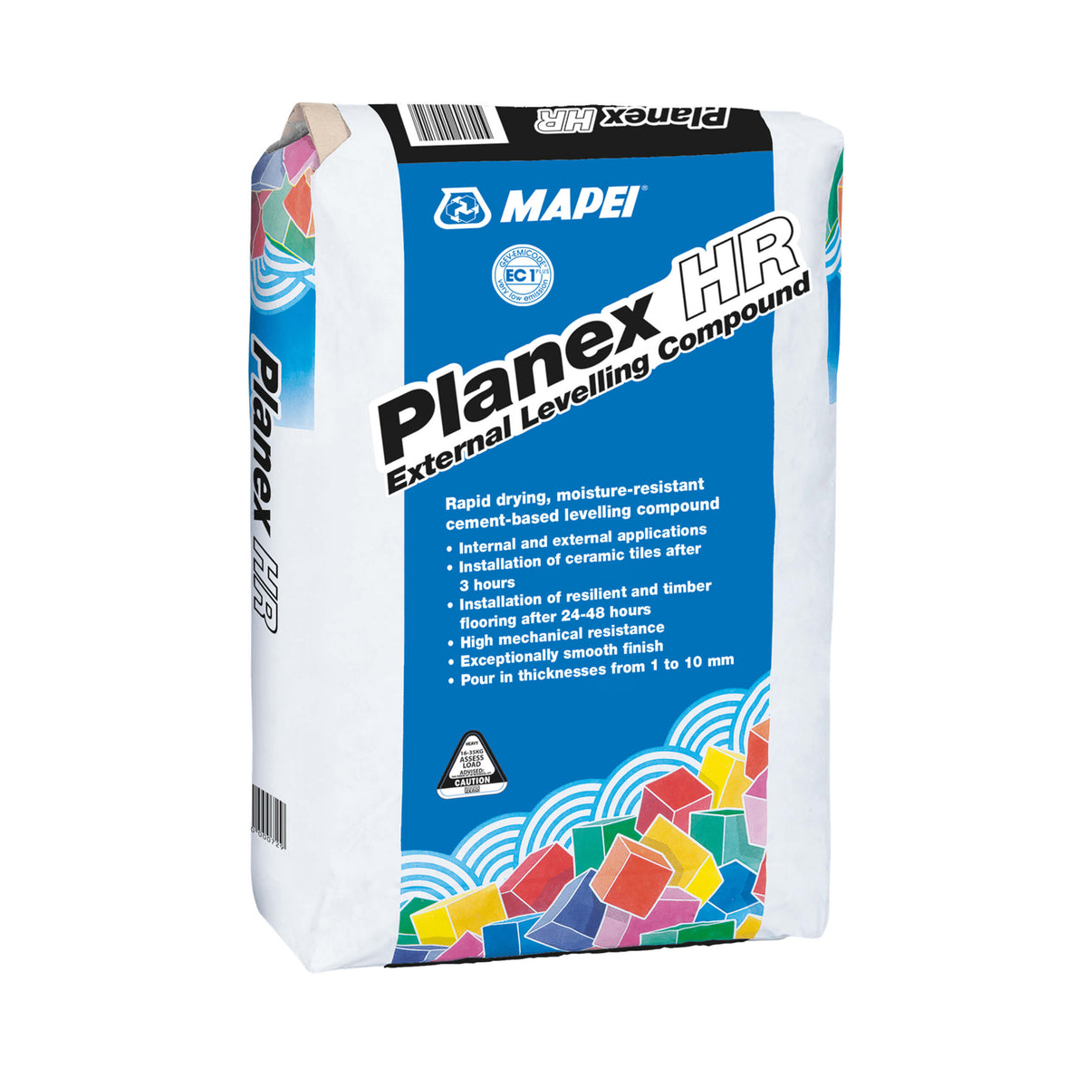Mapei Planex HR 20kg external levelling compound bag, rapid-drying cement-based substrate prep by Tilemall