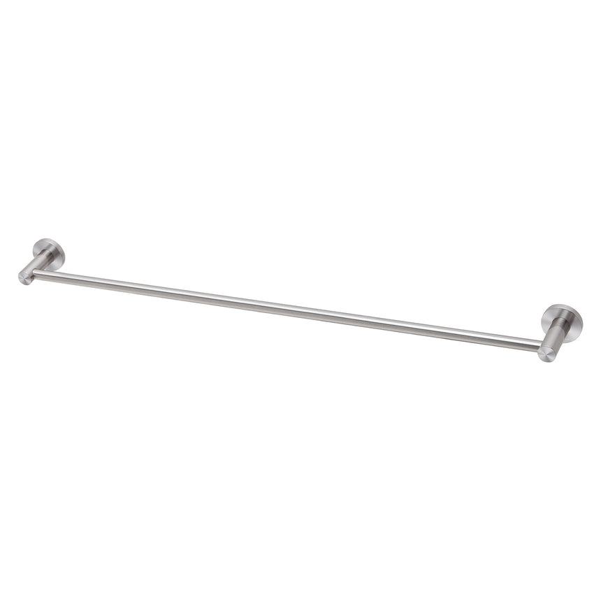 Phoenix Radii SS 316 single towel rail 800mm stainless steel with round plate by Tilemall