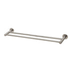 Phoenix Radii Double Towel Rail 600mm Round Plate Brushed Nickel