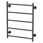 Phoenix Radii Towel Ladder 550 x 740mm Round Plate Matte Black