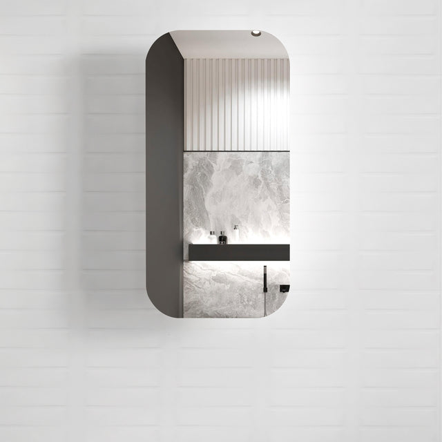 Newport Shaving Cabinet 900x450mm Shaving Cabinet Otti Australia Black Oak