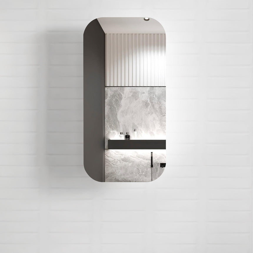Newport Shaving Cabinet 900x450mm Shaving Cabinet Otti Australia Black Oak