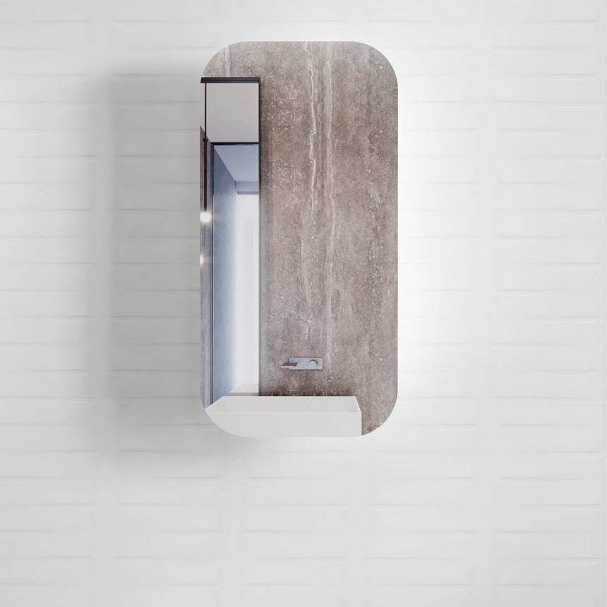 Newport Shaving Cabinet 900x450mm Shaving Cabinet Otti Australia Satin White