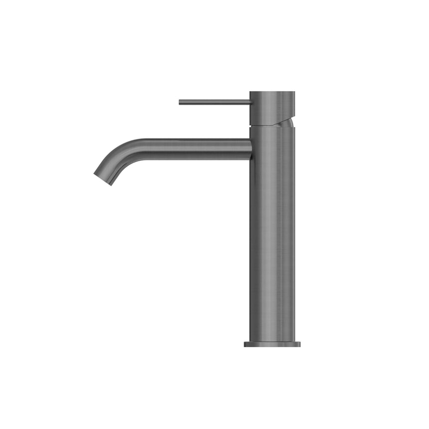 Nero Mecca Mid Tall Basin Mixer Gun Metal Tapware Nero