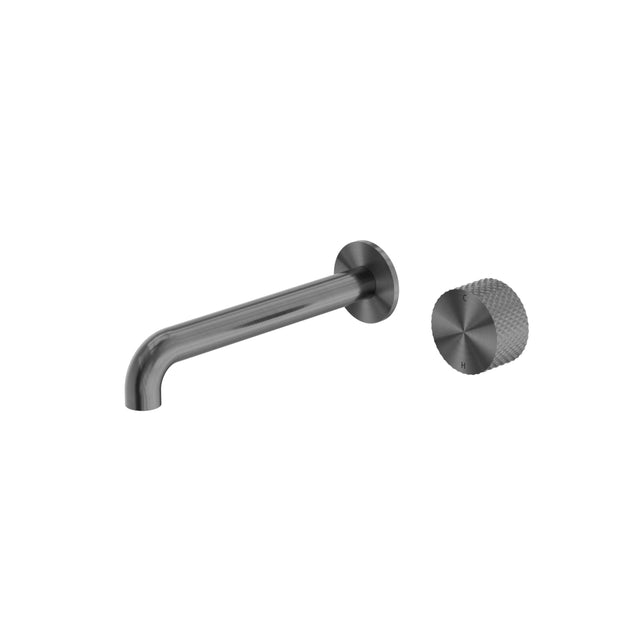 Nero Opal Progressive Wall Basin/Bath Set 120mm Spout  Graphite Tapware Nero Default Title