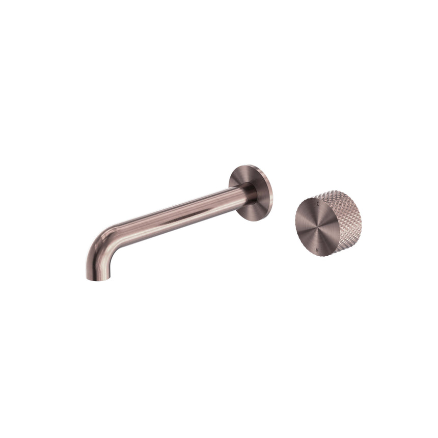 Nero Opal Progressive Wall Basin/Bath Set 120mm Spout  Brushed Bronze Tapware Nero Default Title