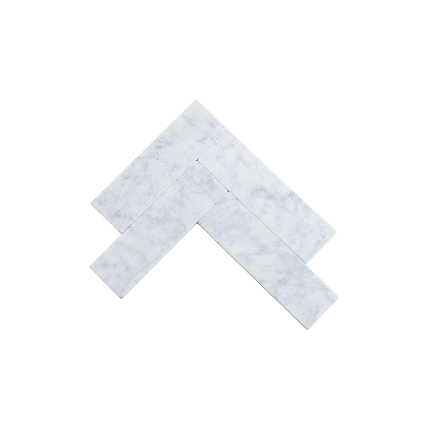 Natural Marble Mosaic Rectangular 60x200 Carrara Tumbled Marble Mosaic Tilemall