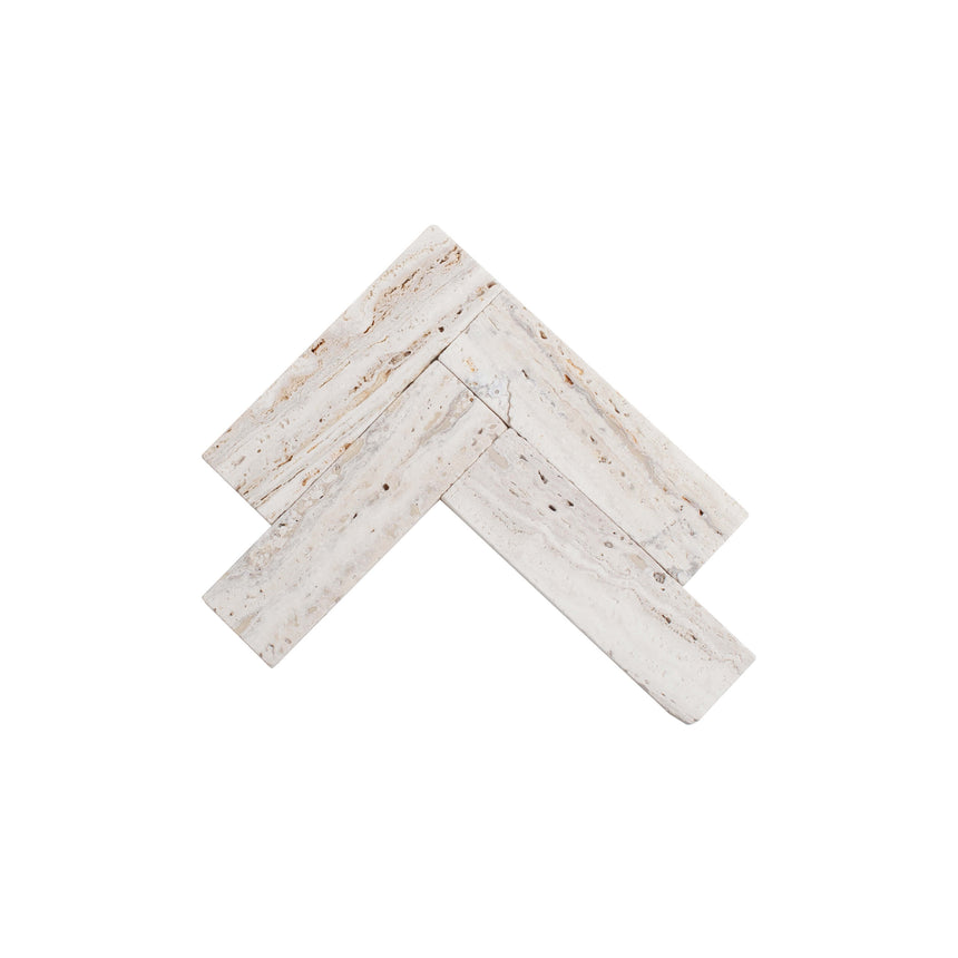 Natural Marble Mosaic Rectangular 60x200 White Travertine Tumbled Marble Mosaic Tilemall