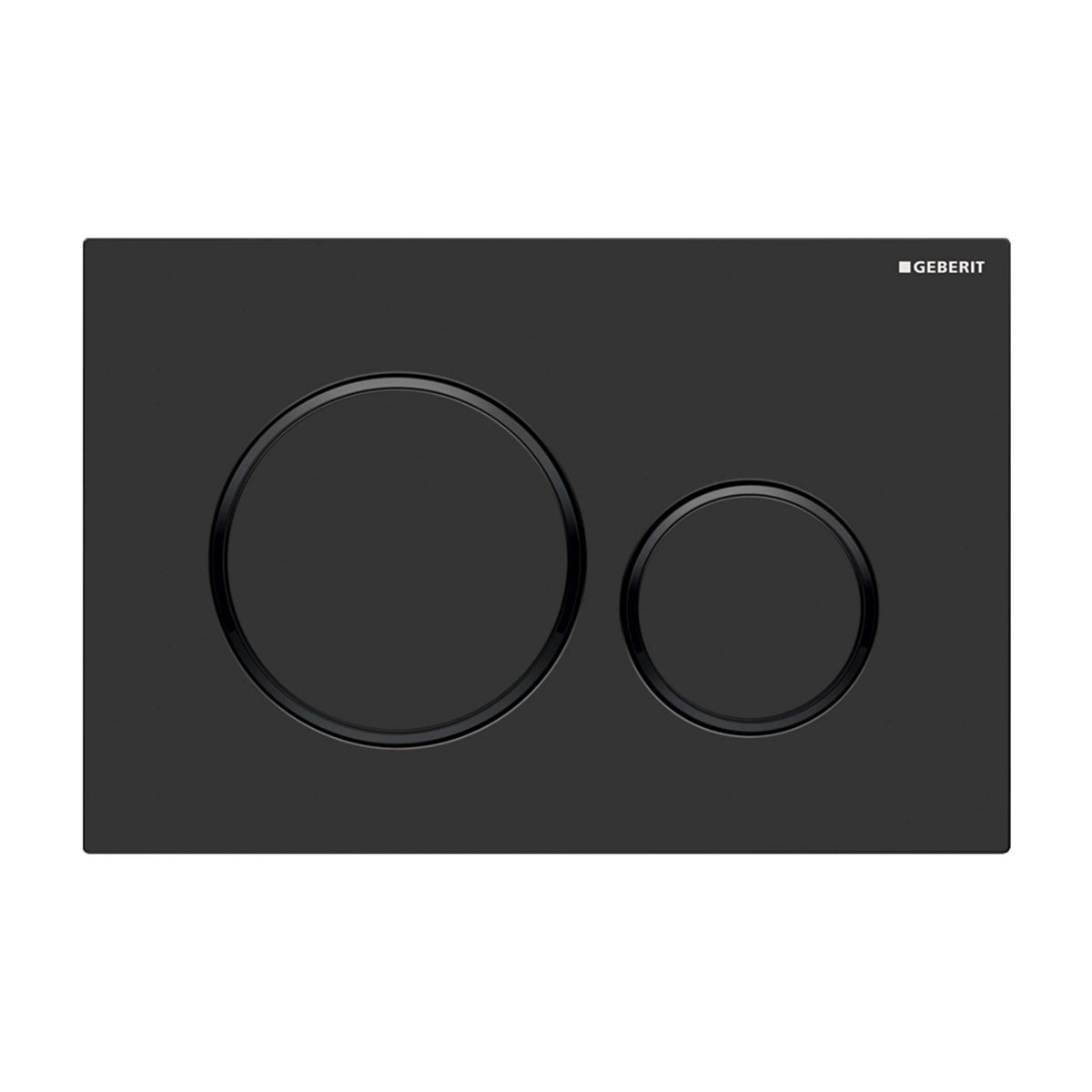 Sigma20 dual flush button round matte black with gloss black trim by Tilemall, IS Inspire toilet parts