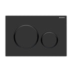 Sigma20 Dual Flush Button Round Matte Black With Gloss Black Trim