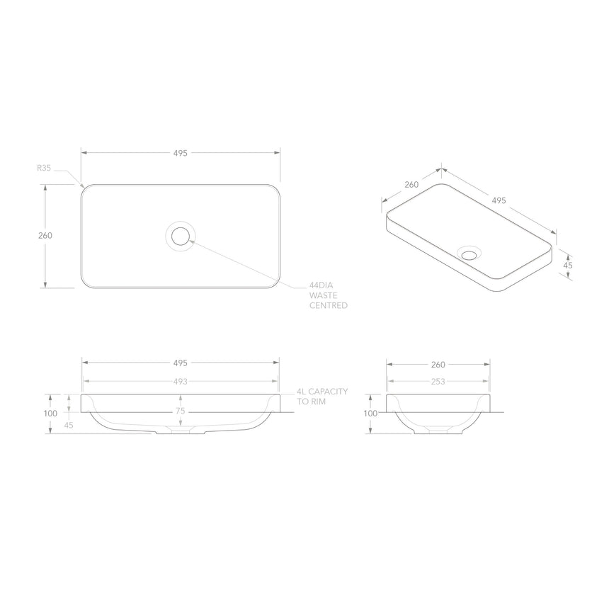 ADP Faith Semi Inset Basin Gloss White Bathroom Basin ADP
