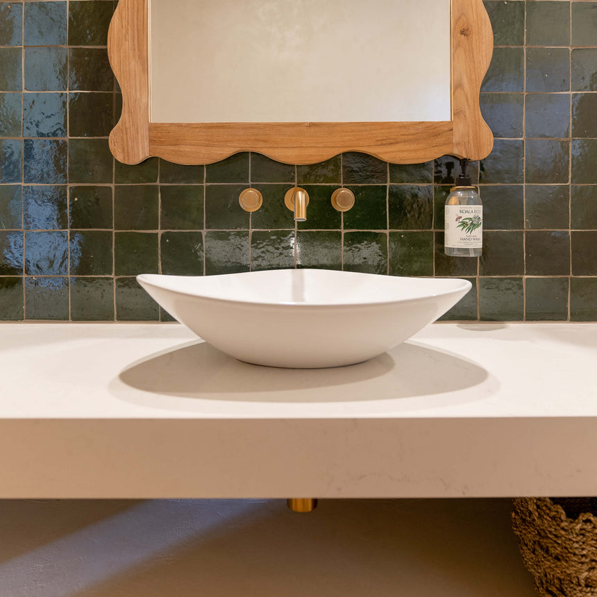 ADP Fiore Above Counter Basin Matte White Bathroom Basin ADP