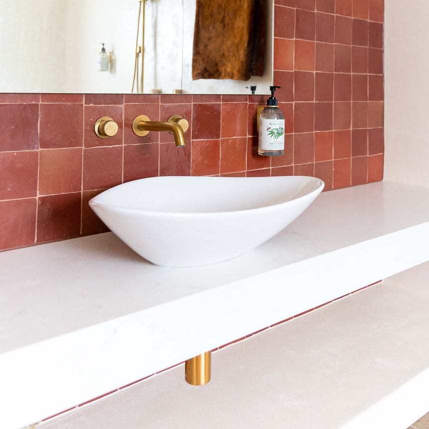 ADP Fiore Above Counter Basin Matte White Bathroom Basin ADP