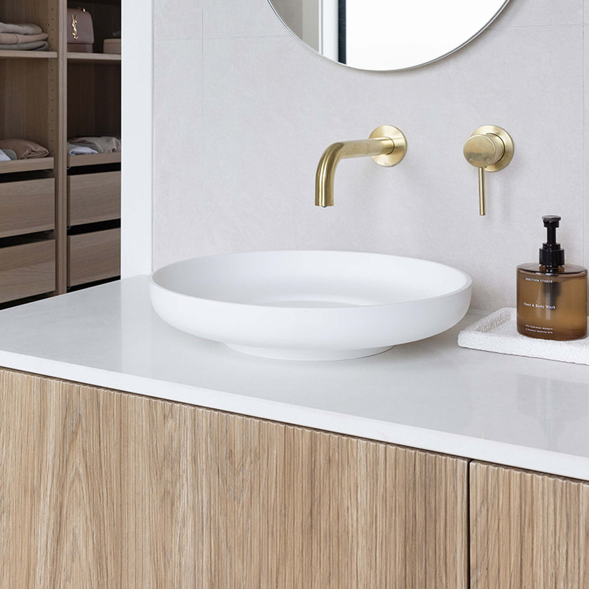 ADP Flume Above Counter Basin Matte White Bathroom Basin ADP