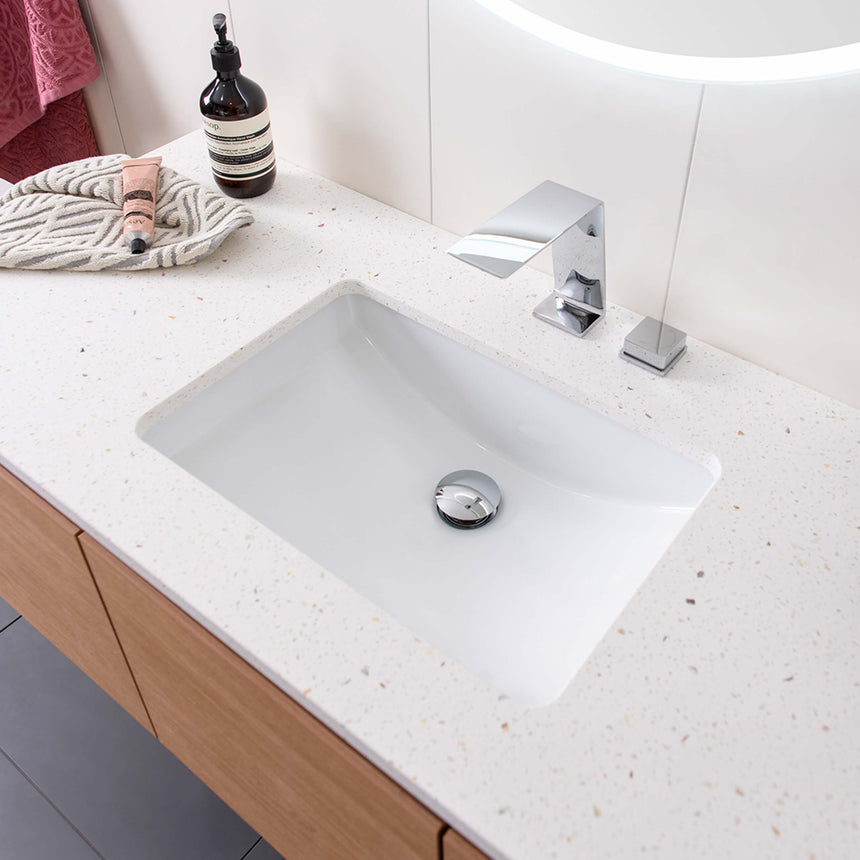 ADP Gravity Under Counter Basin Gloss White Bathroom Basin ADP