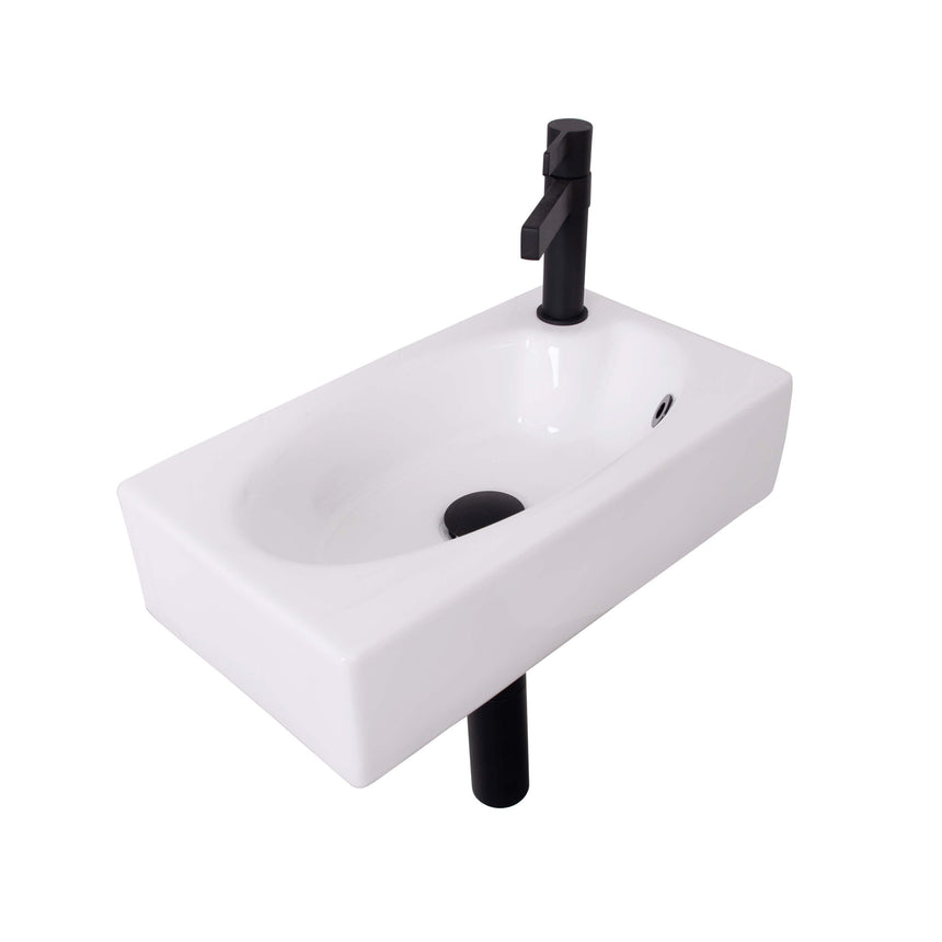 ADP Humphrey Wall Basin Gloss White with Tap Hole Bathroom Basin ADP Default Title