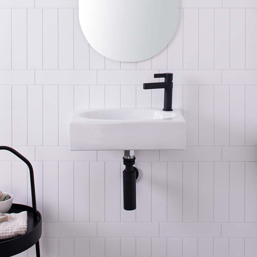 ADP Humphrey Wall Basin Gloss White with Tap Hole Bathroom Basin ADP