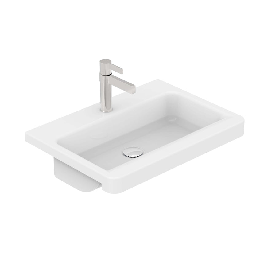 ADP Integrity Semi Recessed Basin Matte White Bathroom Basin ADP Default Title