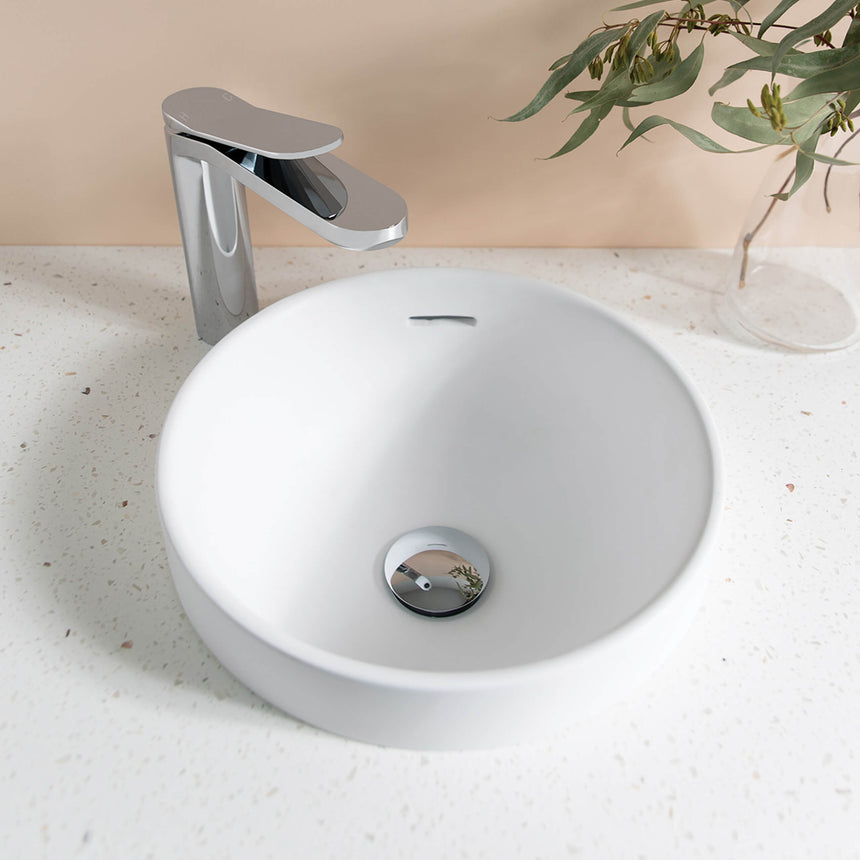 ADP Luka Semi Inset Basin Matte White Bathroom Basin ADP