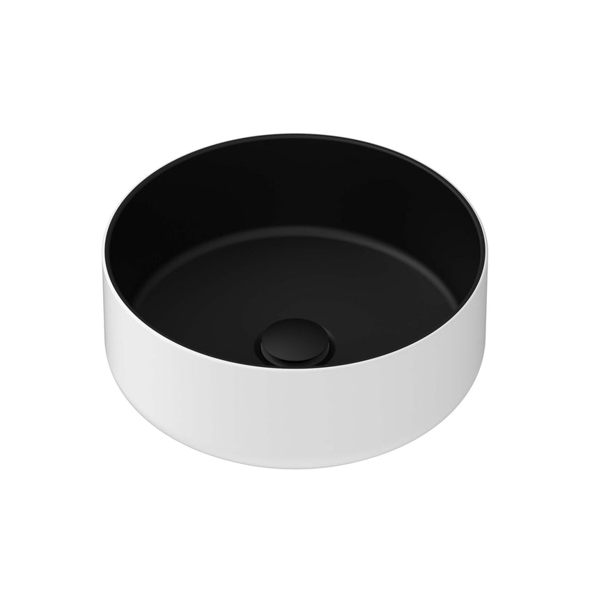 ADP Margot Duo Basin White Outside and Black Inside Bathroom Basin ADP
