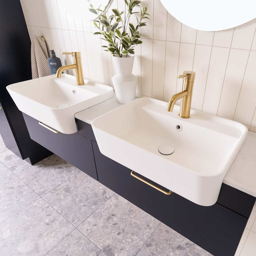 ADP Miya Semi Recessed 550 Basin Gloss White Bathroom Basin ADP